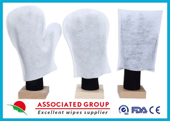 قفاز مبلل منسوج: واقي للاستعمال مرة واحدة للتنظيف المنزلي، ومناسب للخارج، والعناية اليومية